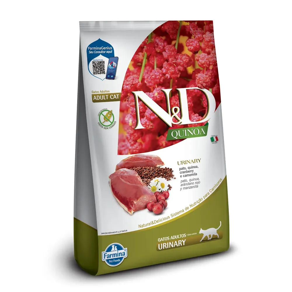 Ração N&D Quinoa Gatos Adultos Urinary Pato