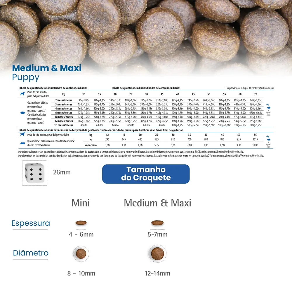 Ração N&D Spirulina Cães Puppy Medium e Maxi Cordeiro — foto 4