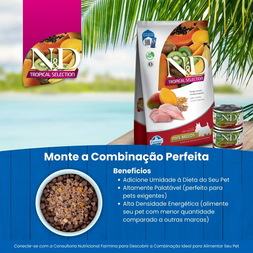 Ração N&D Tropical Selection Cães Adultos Mini Frango — foto 5
