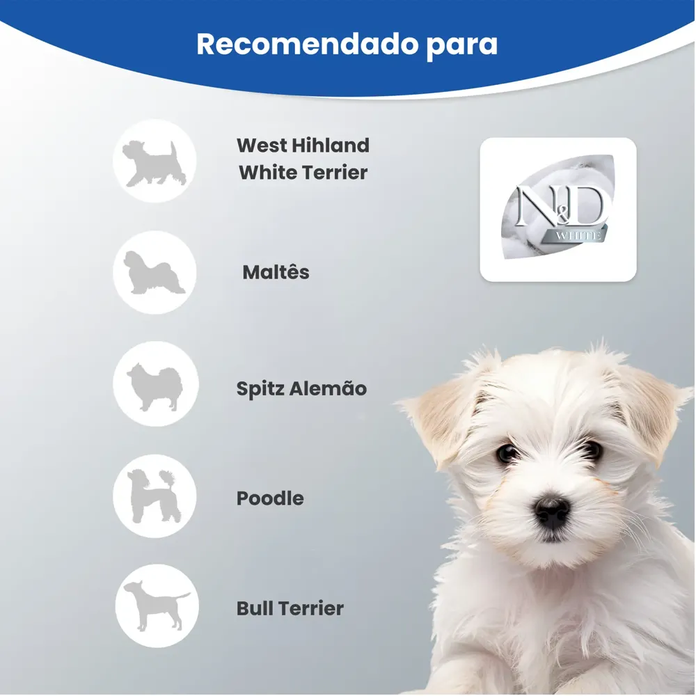 Ração N&D White para Cães Filhotes Raças Mini e Pequenas — foto 5
