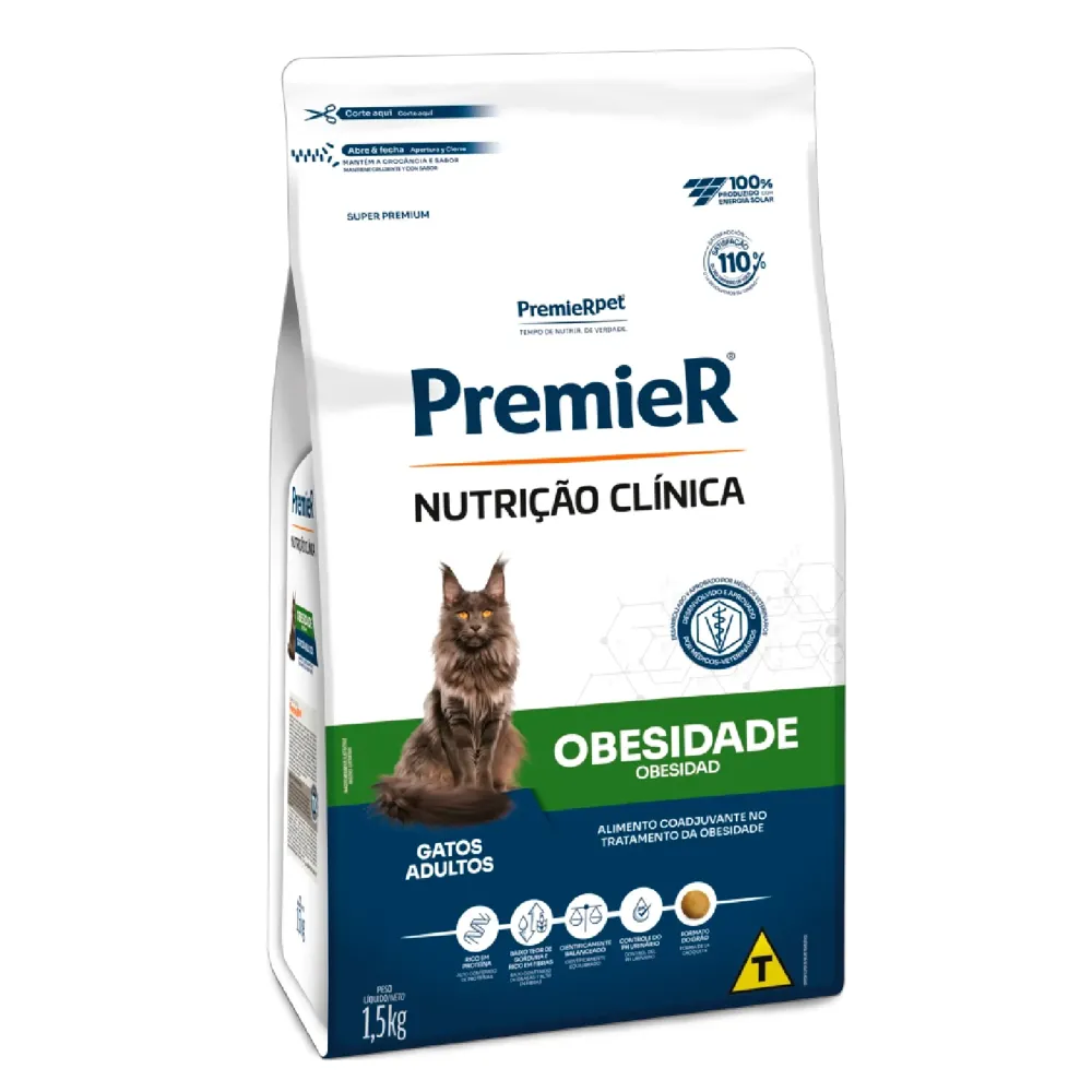 Ração Premier Nutrição Clínica Obesidade Gatos Adultos — foto 2