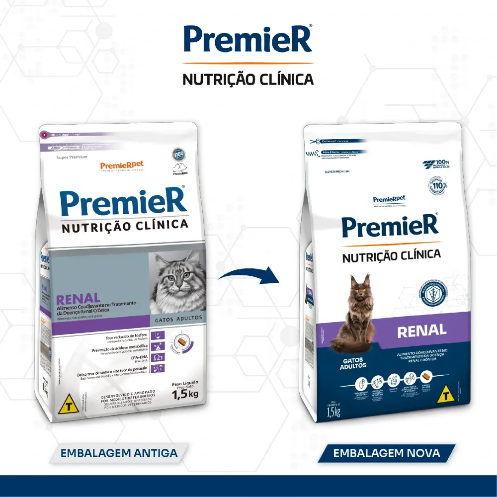 Ração Premier Nutrição Clínica Renal Gatos Adultos — foto 6