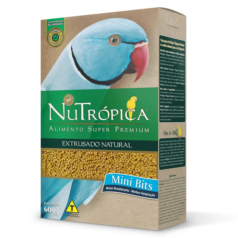 Ração Nutrópica Extrusado Natural para Ringneck