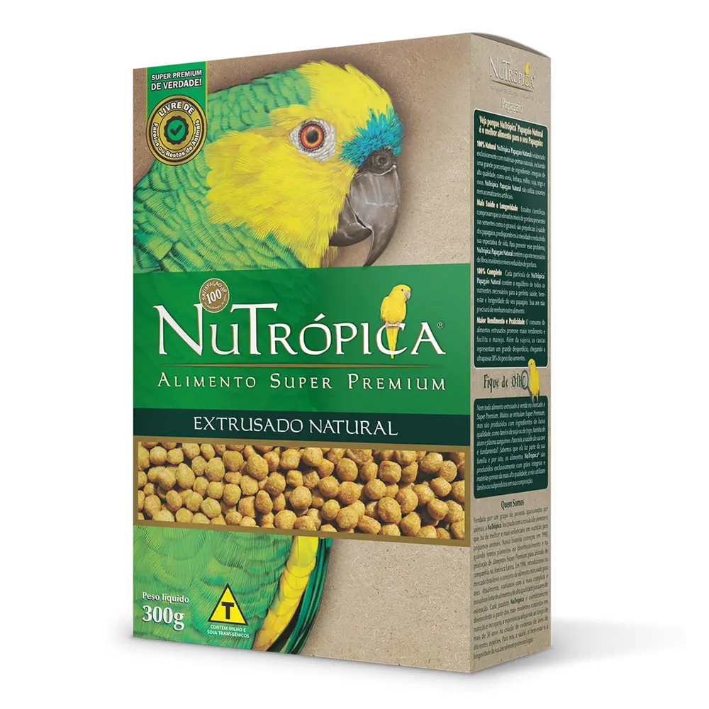 Ração Nutrópica Papagaios Extrusado Natural