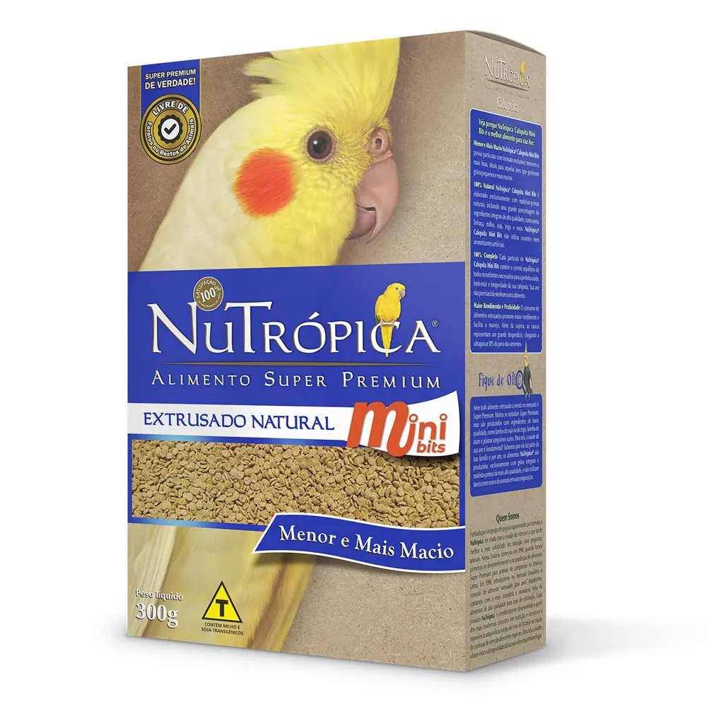 Ração Nutrópica para Calopsita Extrusado Natural Mini Bits