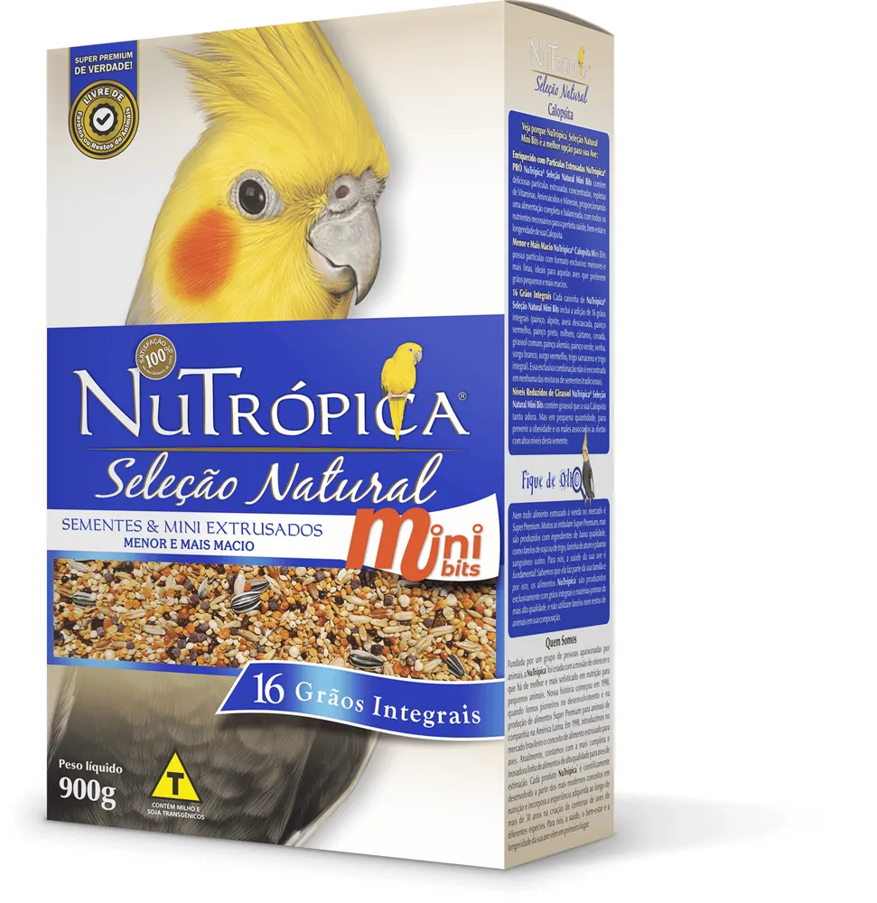 Ração Nutrópica para Calopsita Seleção Natural Sementes e Extrusado Mini Bits — foto 2