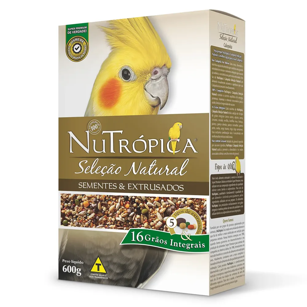 Ração Nutrópica Sementes e Extrusados Natural para Calopsitas — foto 2