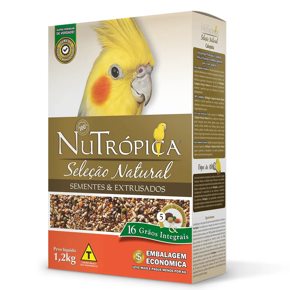 Ração Nutrópica Sementes e Extrusados Natural para Calopsitas — foto 3