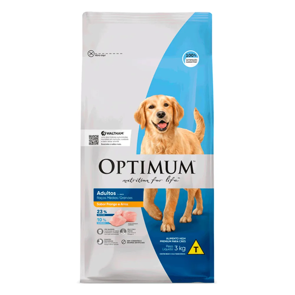 Ração Optimum para Cães Adultos Raças Médias e Grandes Frango e Arroz — foto 2