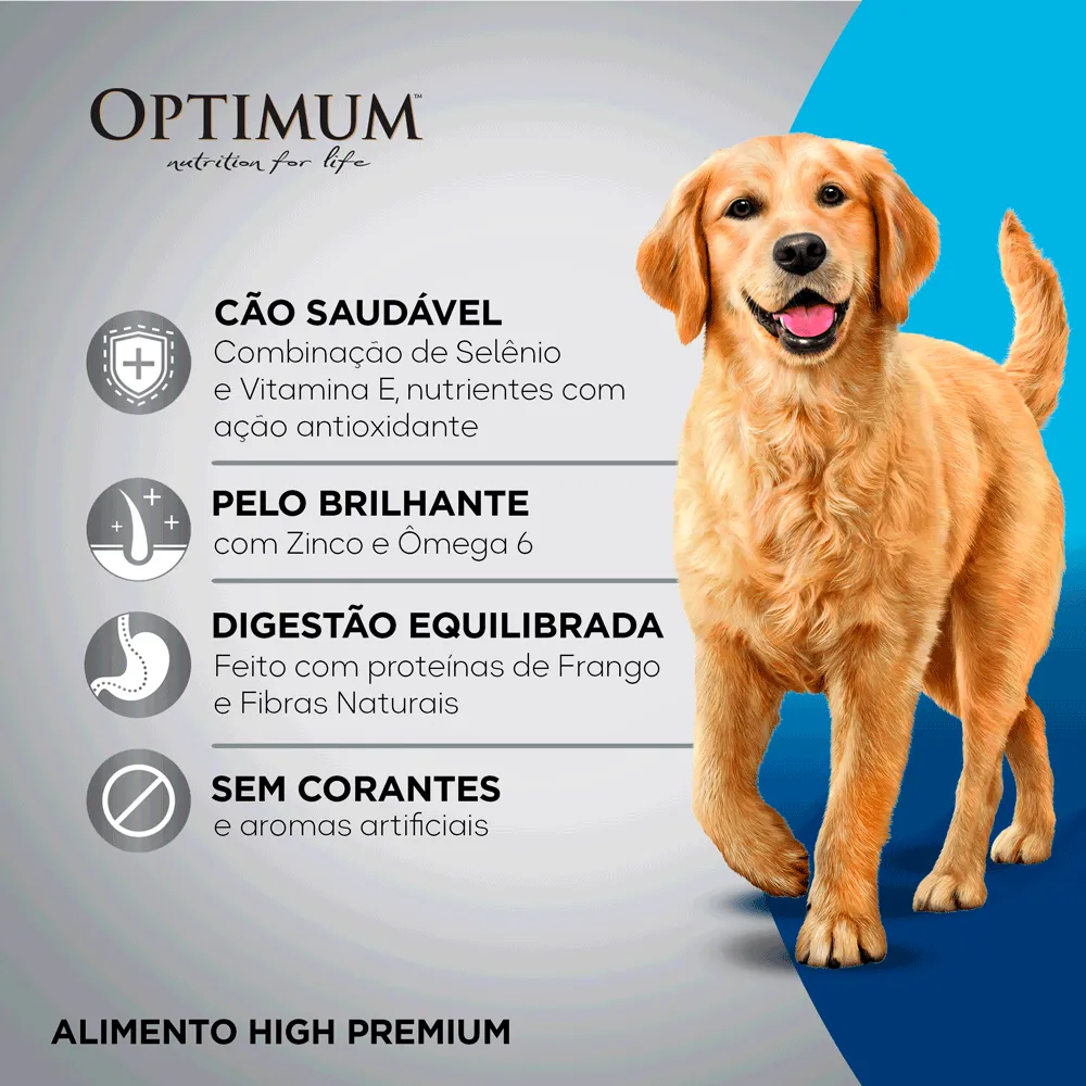 Ração Optimum para Cães Adultos Raças Médias e Grandes Frango e Arroz — foto 3