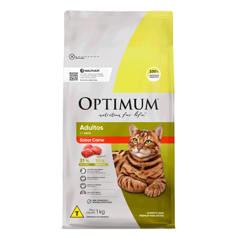 Ração Optimum para Gatos Adultos Carne — foto 2