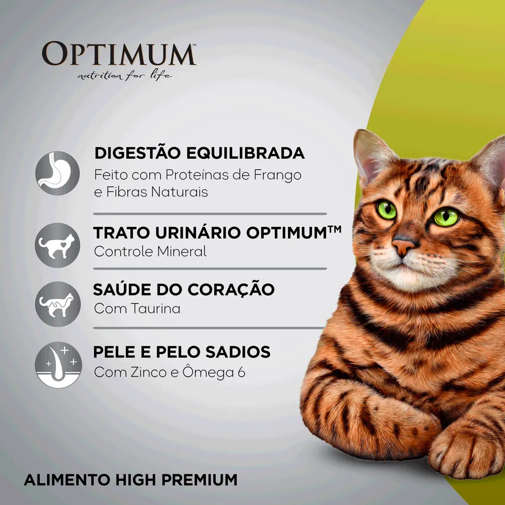 Ração Optimum para Gatos Adultos Carne — foto 3