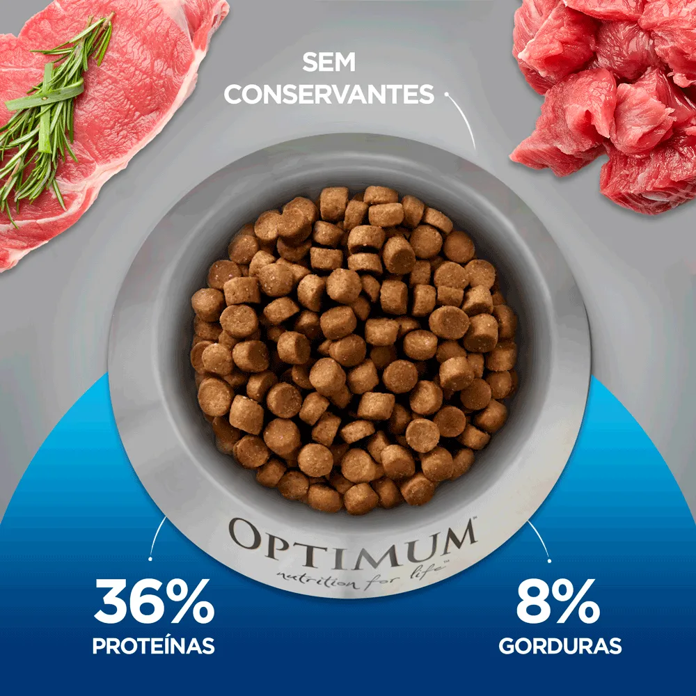 Ração Optimum para Gatos Adultos Castrados Carne — foto 6