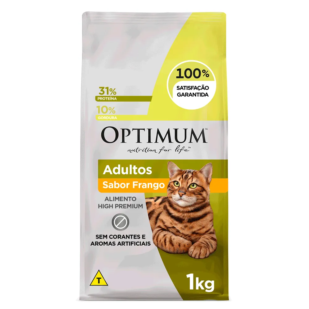 Ração Optimum para Gatos Adultos Frango