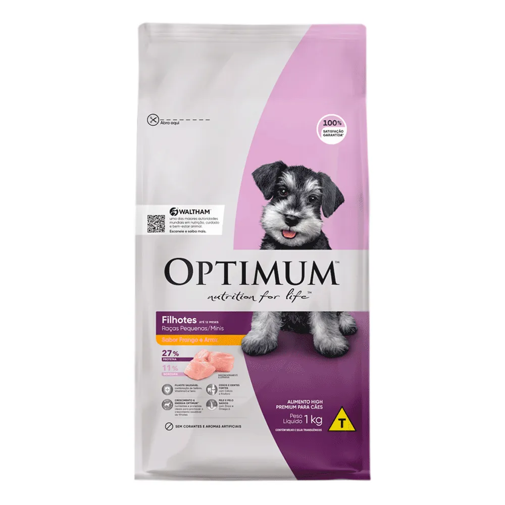 Ração Optimum para Cães Filhotes Raças Pequenas e Minis Frango e Arroz — foto 2