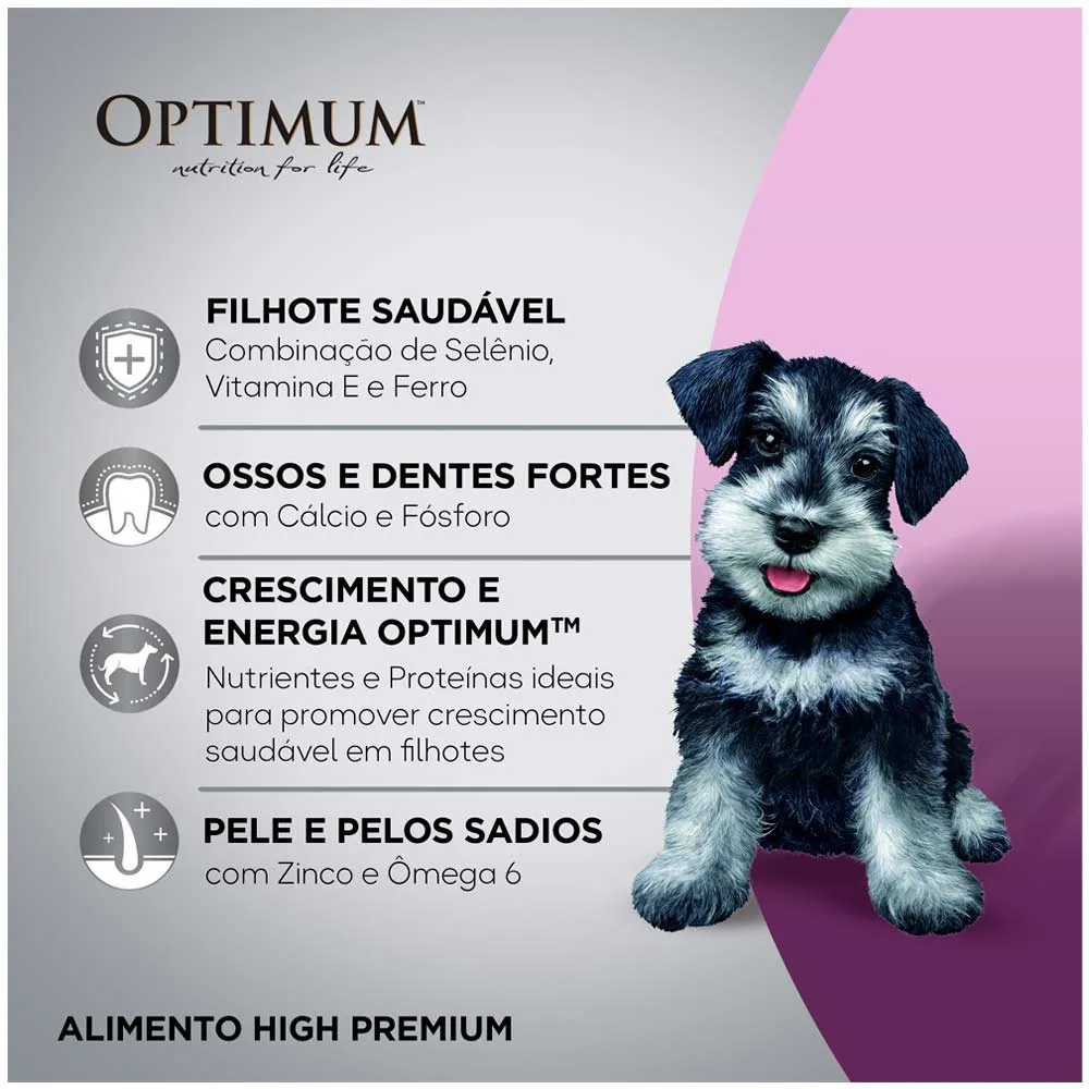 Ração Optimum para Cães Filhotes Raças Pequenas e Minis Frango e Arroz — foto 3