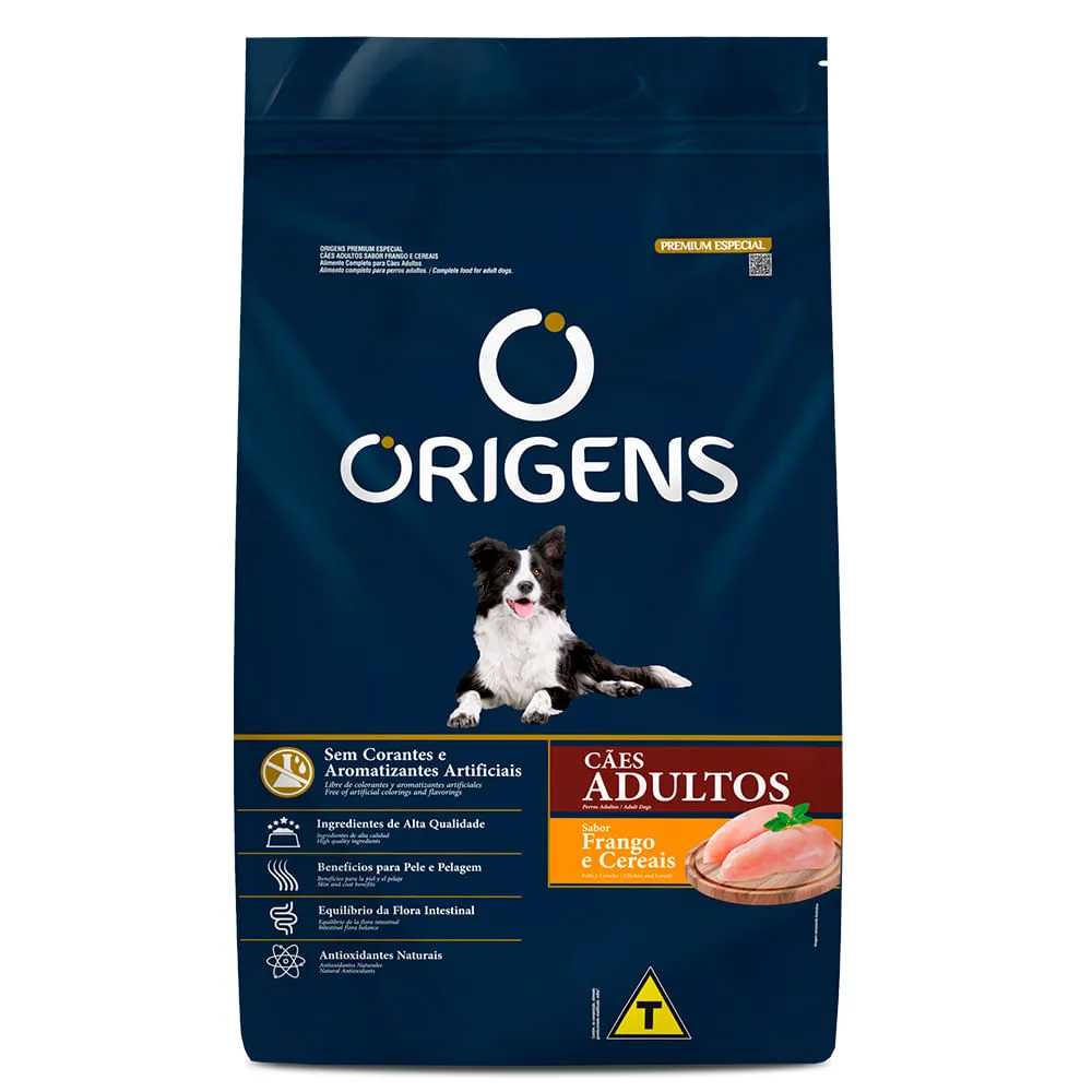 Ração Origens Cães Adultos Frango e Cereais
