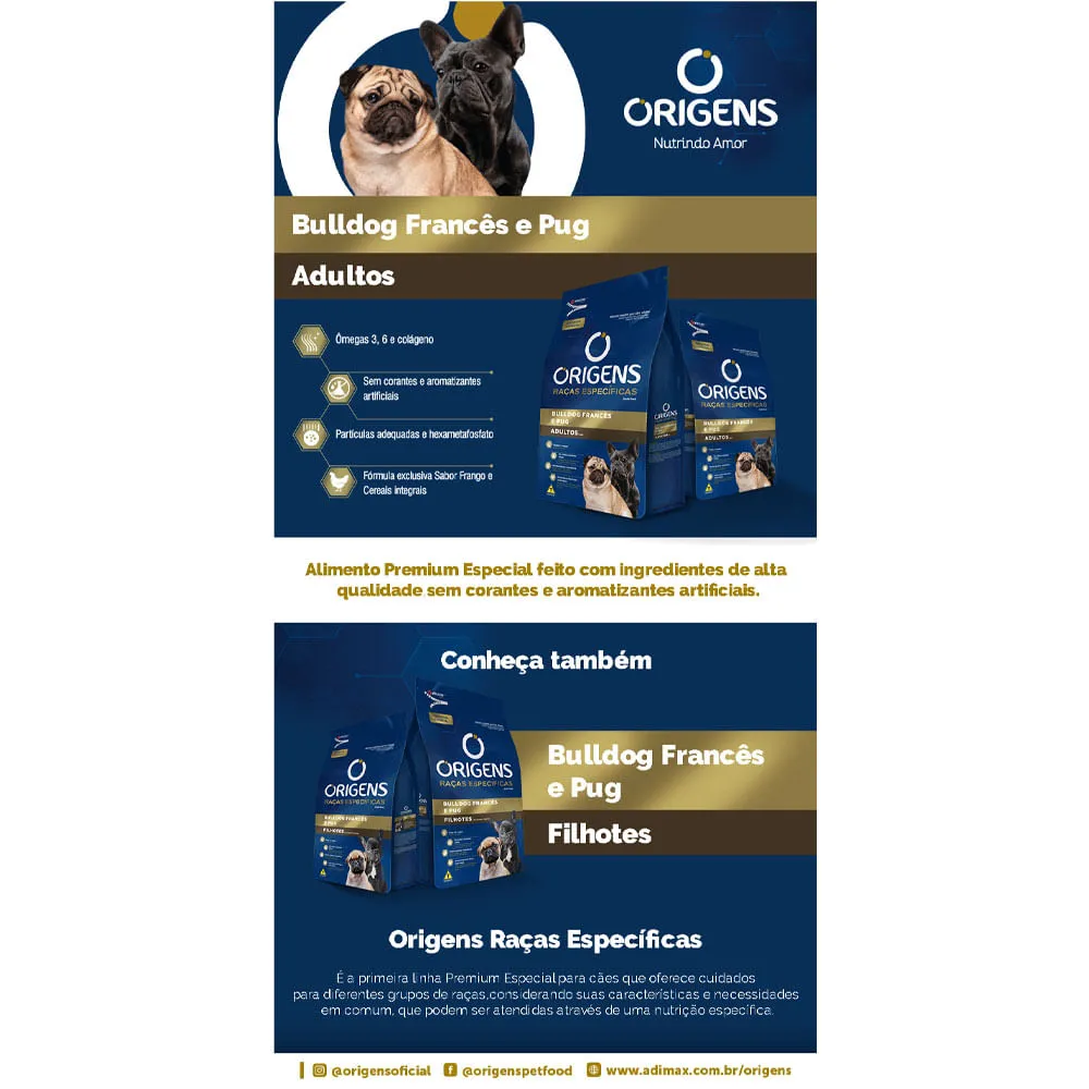 Ração Origens Cães Adultos Raças Específicas Bulldog Francês e Pug — foto 6