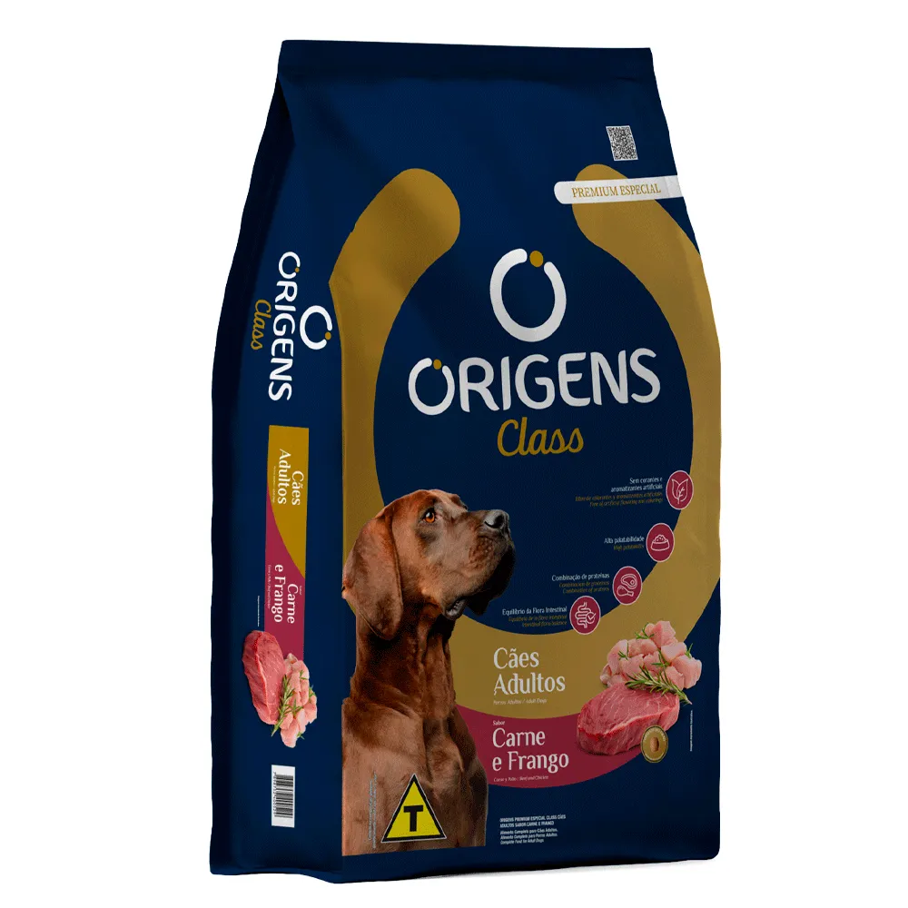 Ração Origens Class Cães Adultos Carne e Frango — foto 2