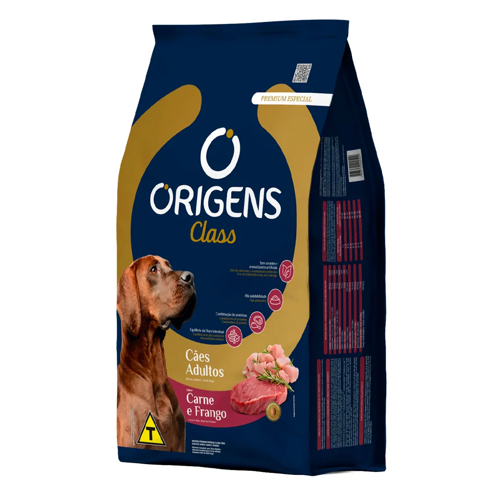 Ração Origens Class Cães Adultos Carne e Frango — foto 3