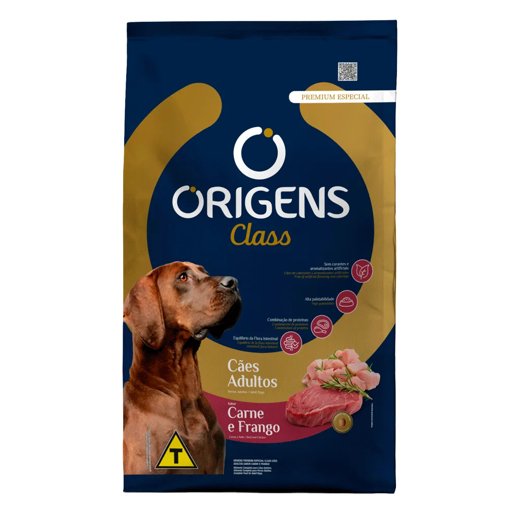 Ração Origens Class Cães Adultos Carne e Frango — foto 5