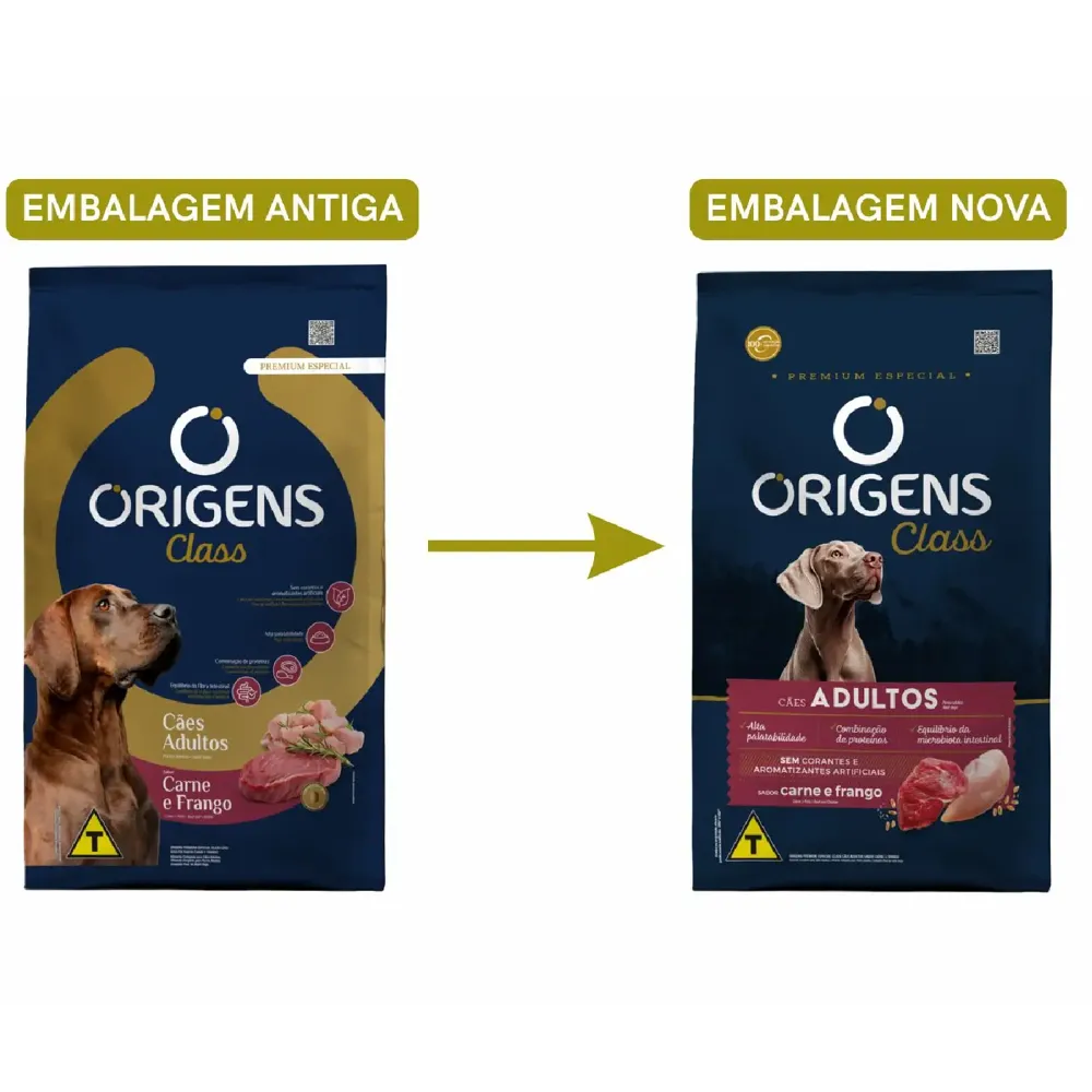 Ração Origens Class Cães Adultos Carne e Frango — foto 6