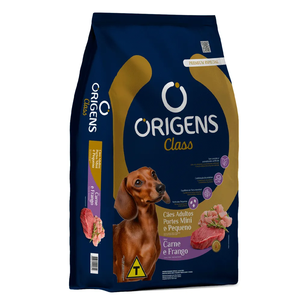 Ração Origens Class Cães Adultos Minis e Pequenos Carne e Frango — foto 2