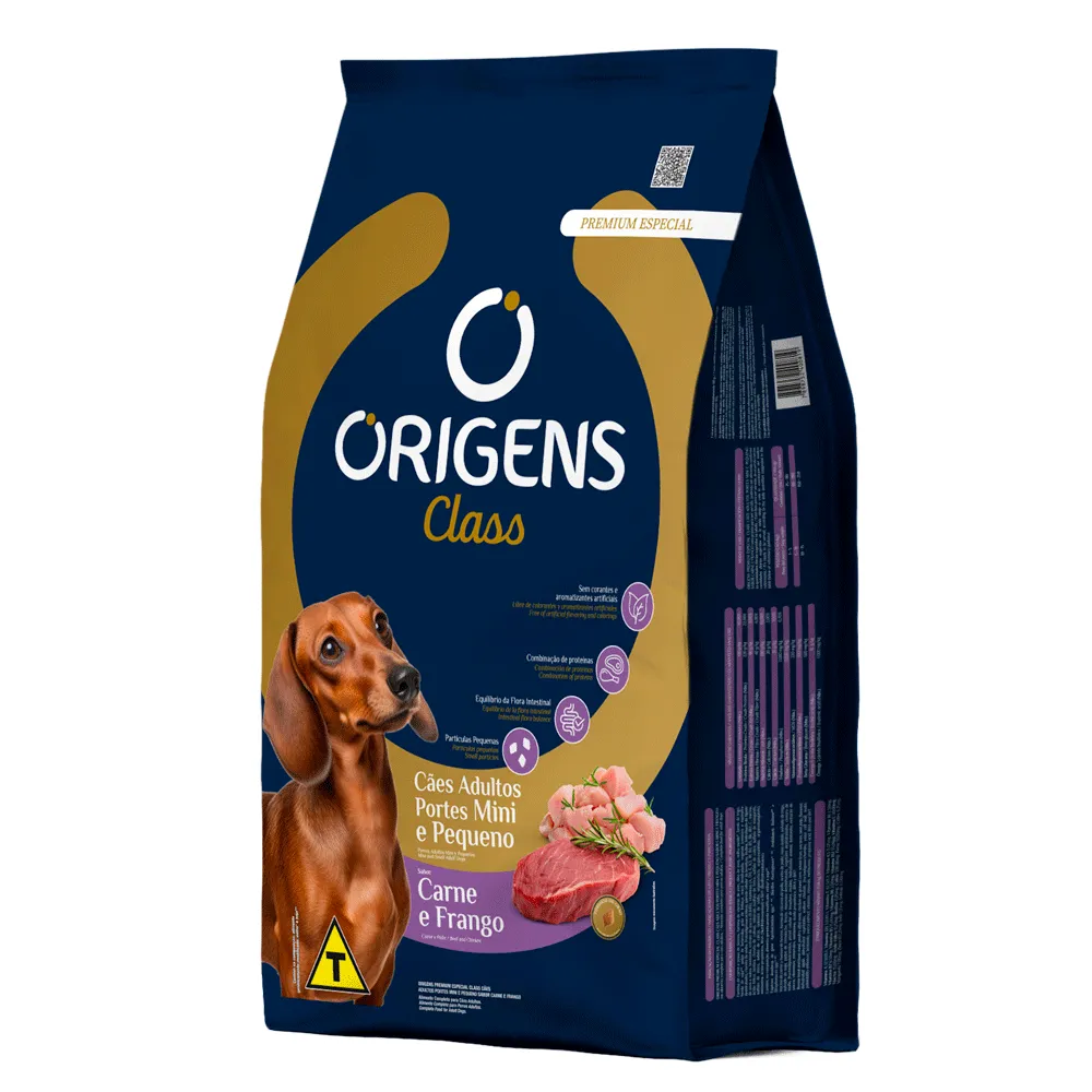 Ração Origens Class Cães Adultos Minis e Pequenos Carne e Frango — foto 3