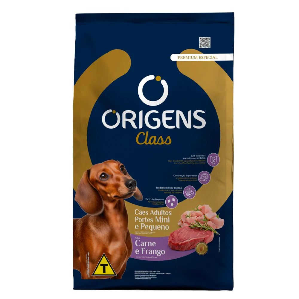 Ração Origens Class Cães Adultos Minis e Pequenos Carne e Frango — foto 4