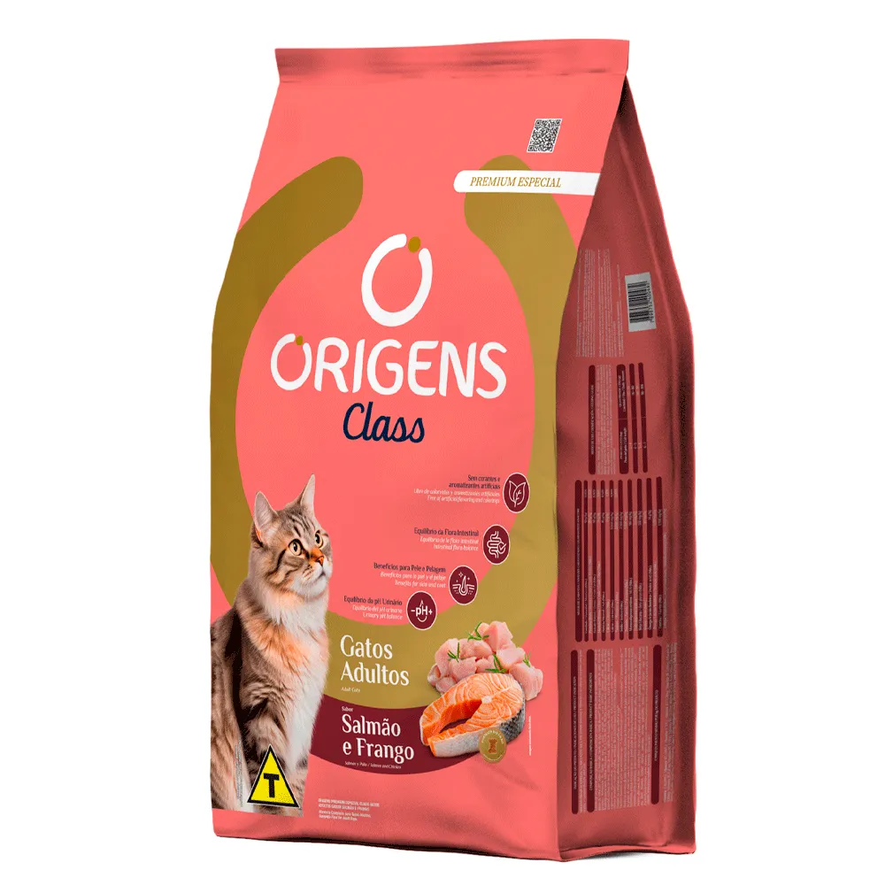 Ração Origens Class Gatos Adultos Salmão e Frango — foto 3