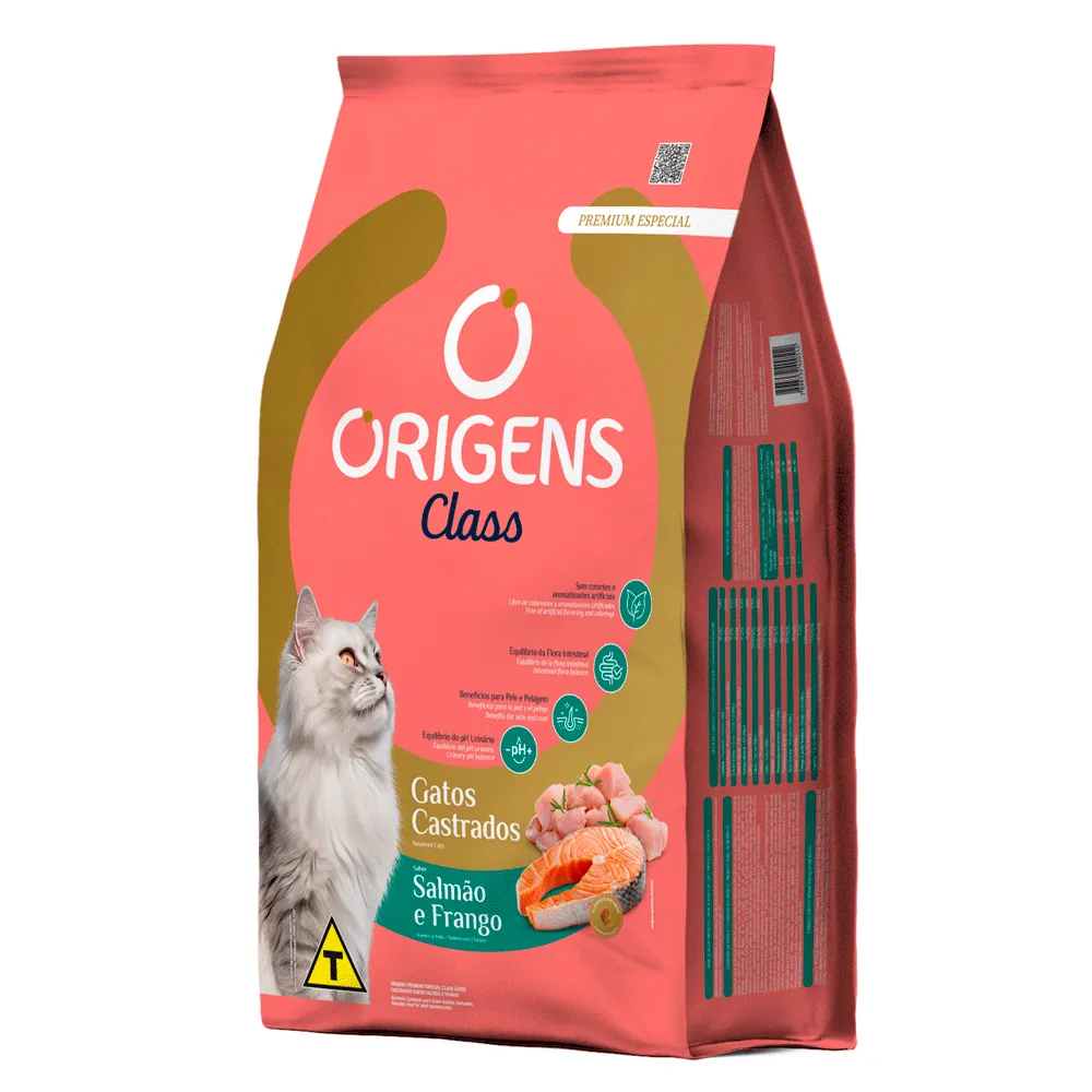 Ração Origens Class Gatos Castrados Salmão e Frango — foto 3