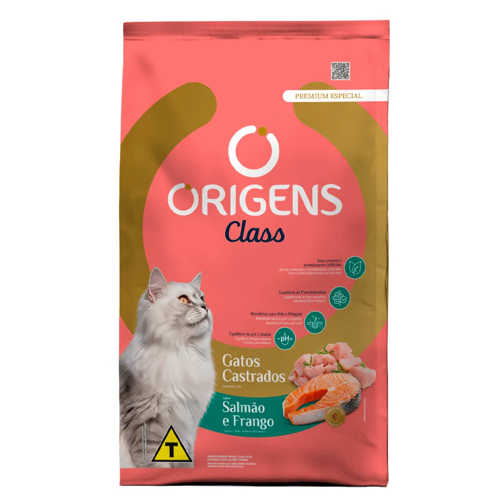Ração Origens Class Gatos Castrados Salmão e Frango — foto 4