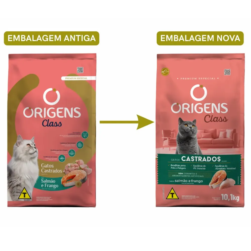 Ração Origens Class Gatos Castrados Salmão e Frango — foto 5