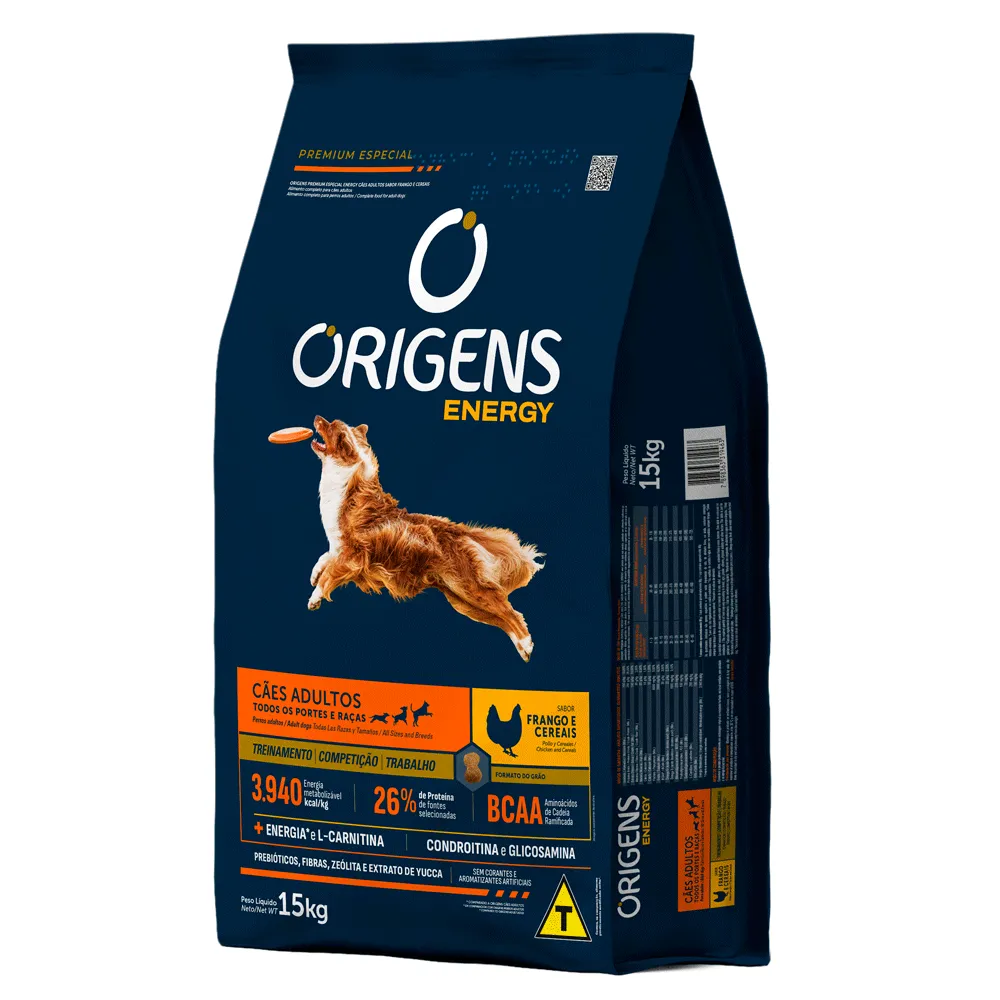 Ração Origens Energy Cães Adultos Frango e Cereais — foto 4