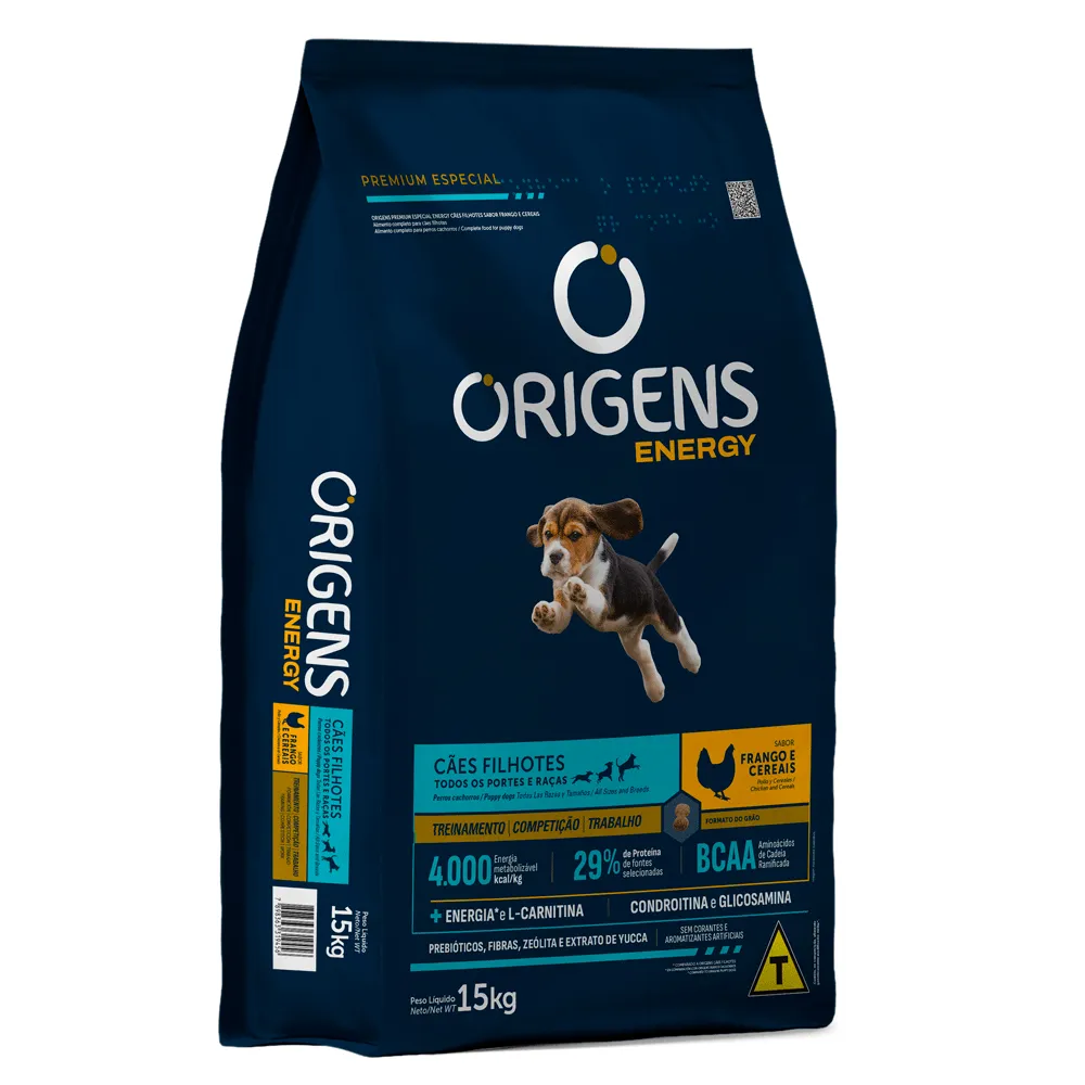 Ração Origens Energy Cães Filhotes Frango e Cereais — foto 2