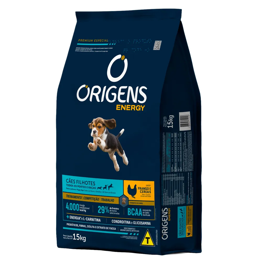 Ração Origens Energy Cães Filhotes Frango e Cereais — foto 4