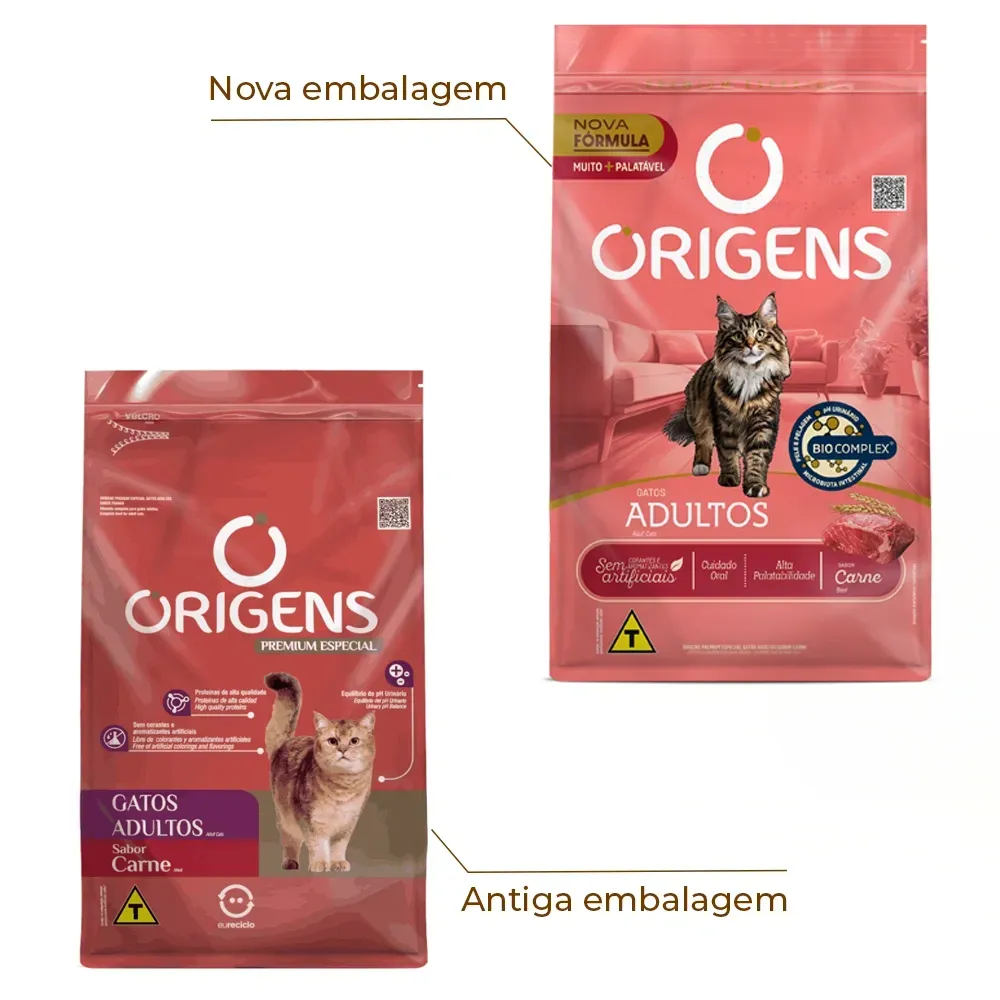 Ração Origens Gatos Adultos Carne — foto 2