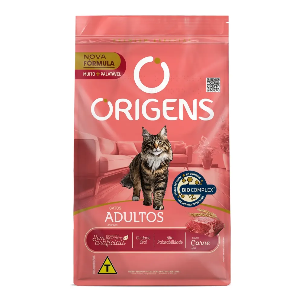Ração Origens Gatos Adultos Carne — foto 3