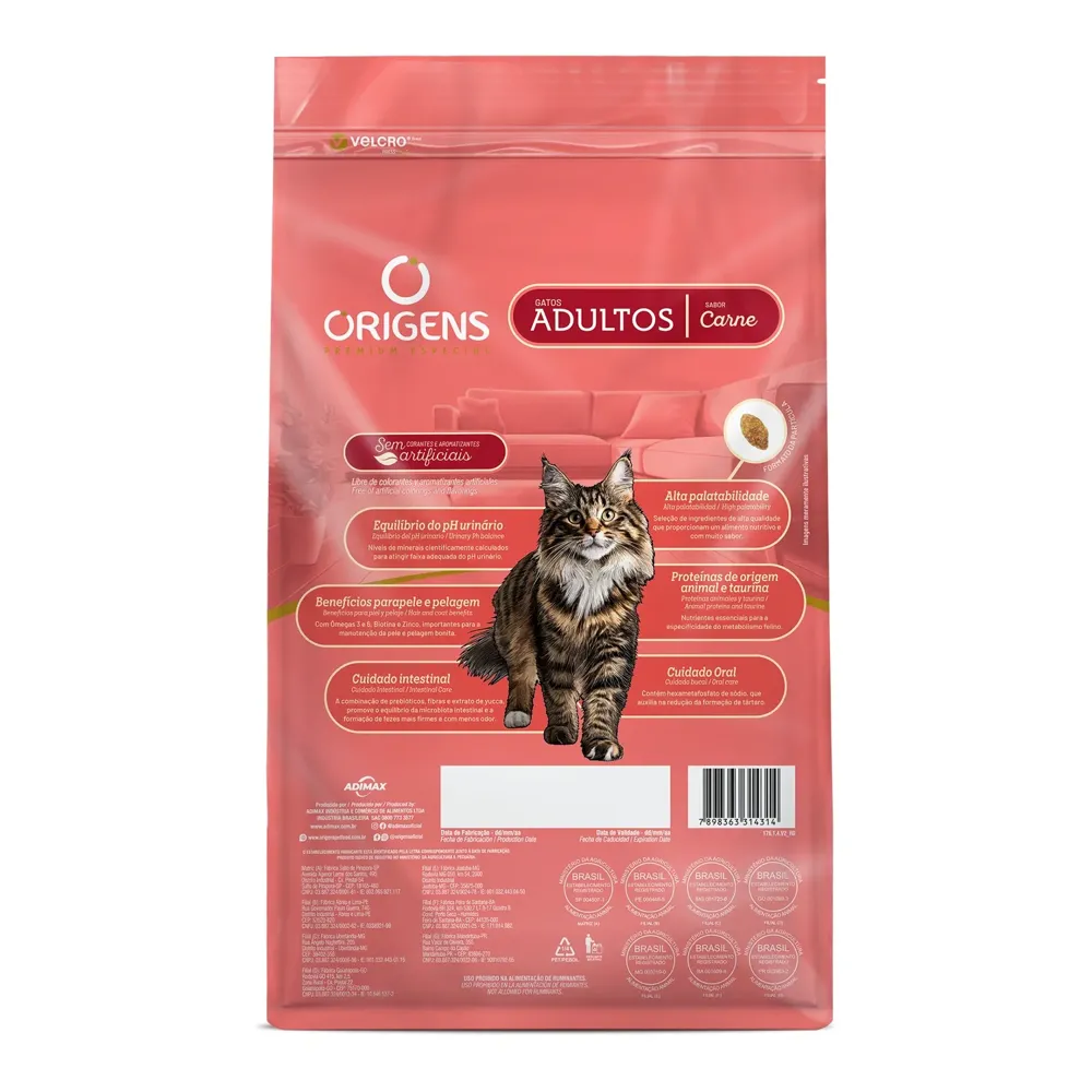 Ração Origens Gatos Adultos Carne — foto 4
