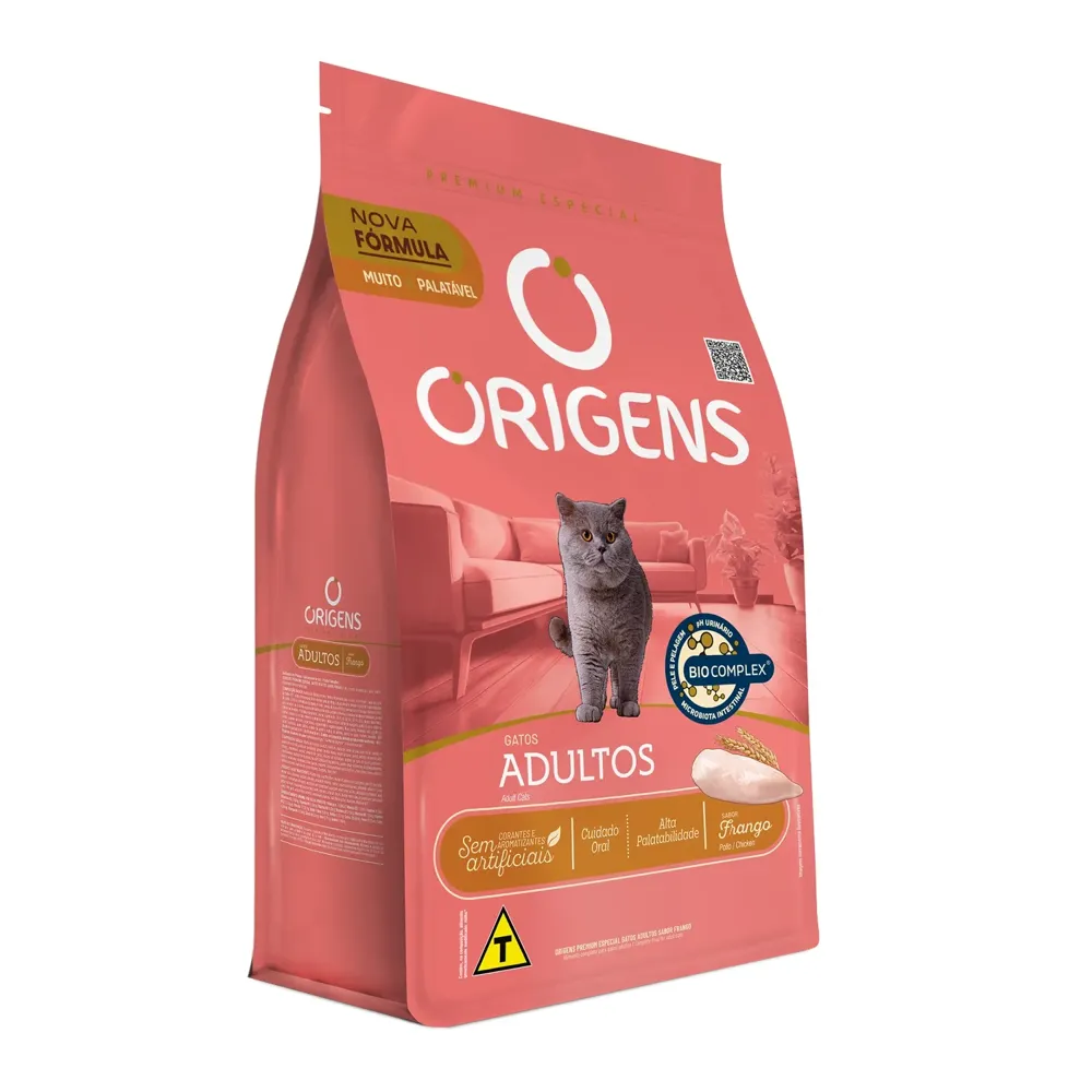 Ração Origens Gatos Adultos Frango