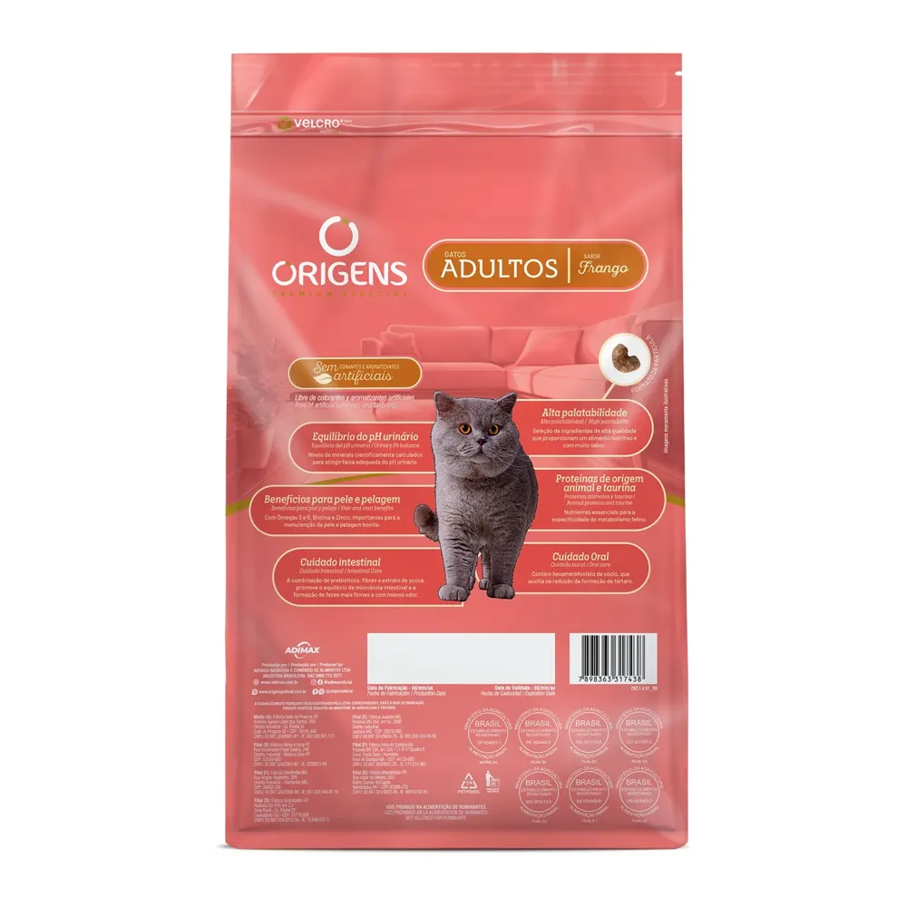 Ração Origens Gatos Adultos Frango — foto 3