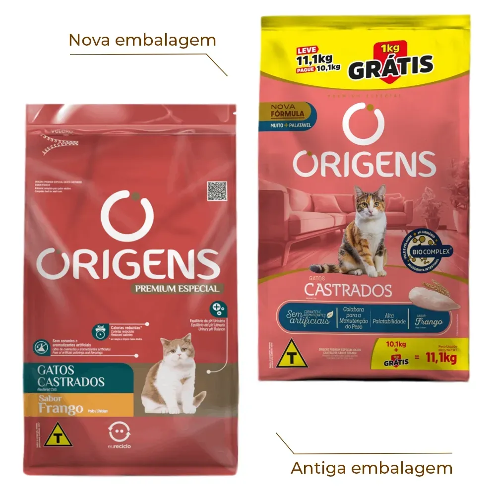 Ração Origens Gatos Castrados Frango — foto 2