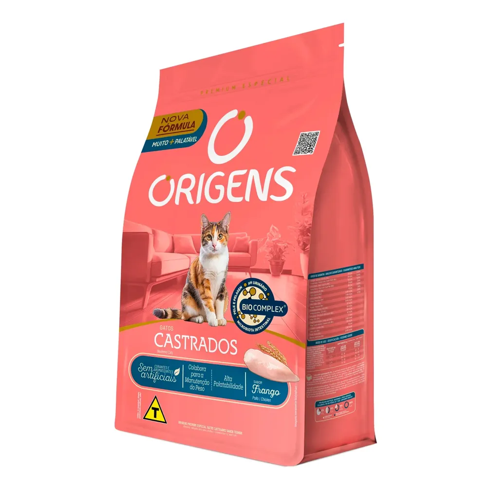 Ração Origens Gatos Castrados Frango — foto 3