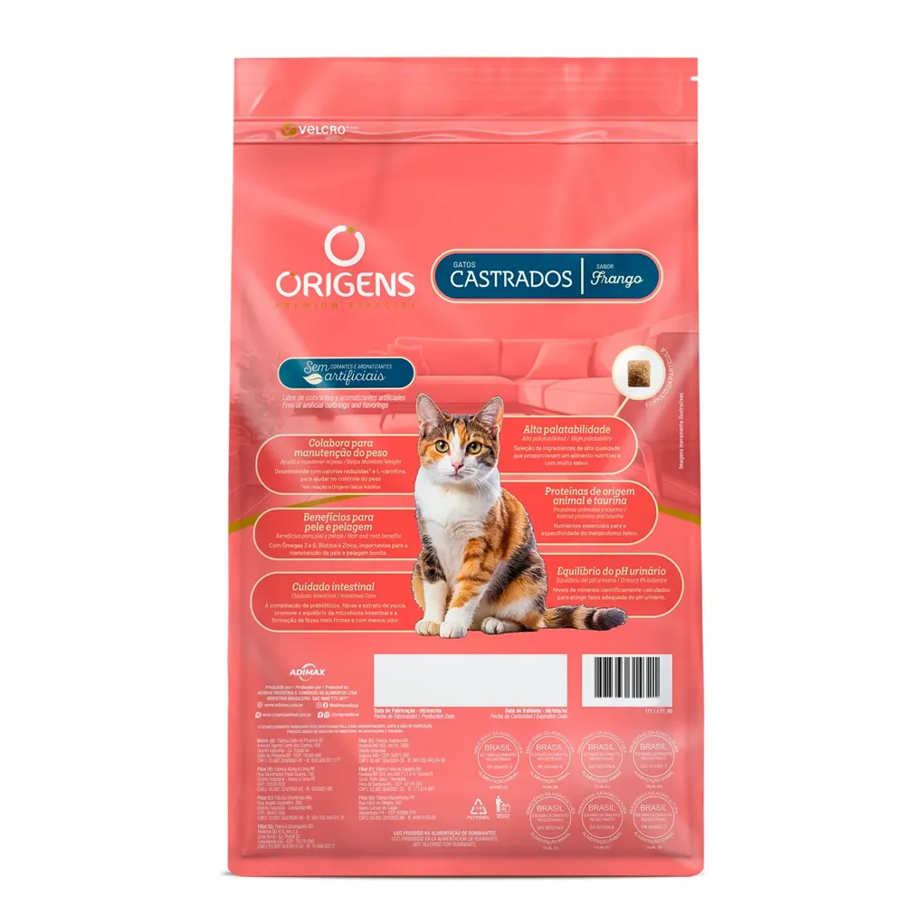 Ração Origens Gatos Castrados Frango — foto 4
