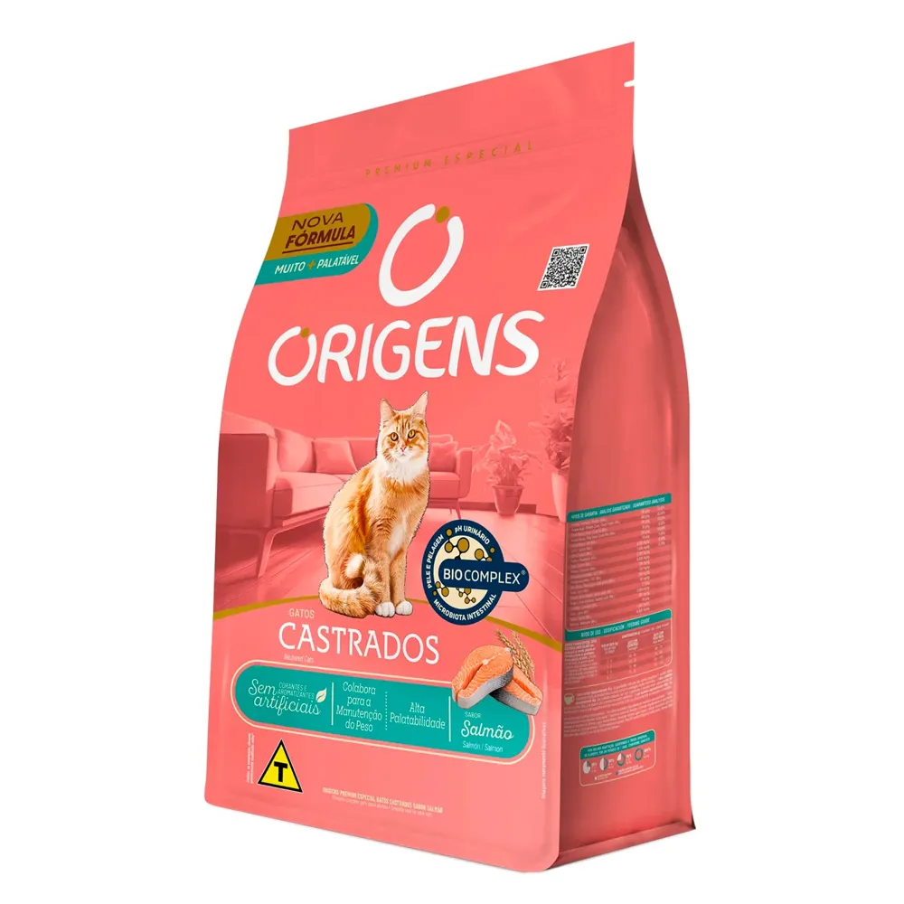 Ração Origens Gatos Castrados Salmão — foto 3