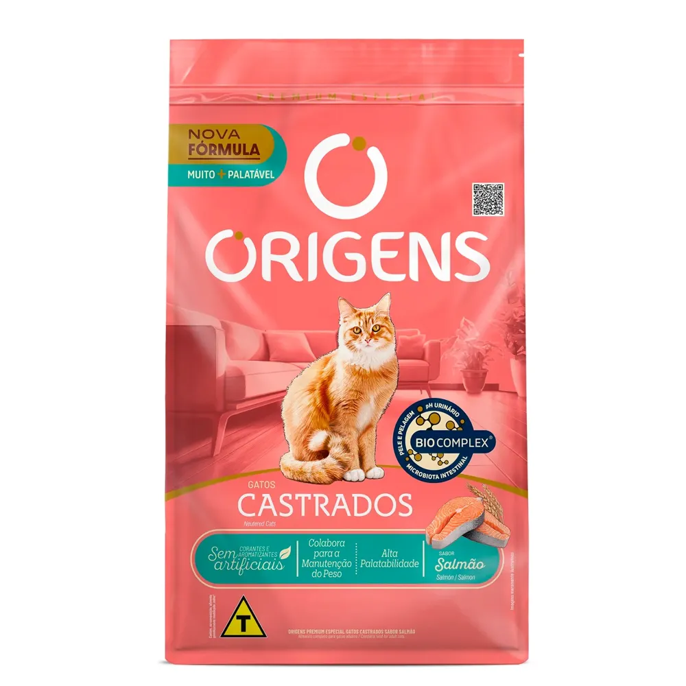 Ração Origens Gatos Castrados Salmão — foto 4