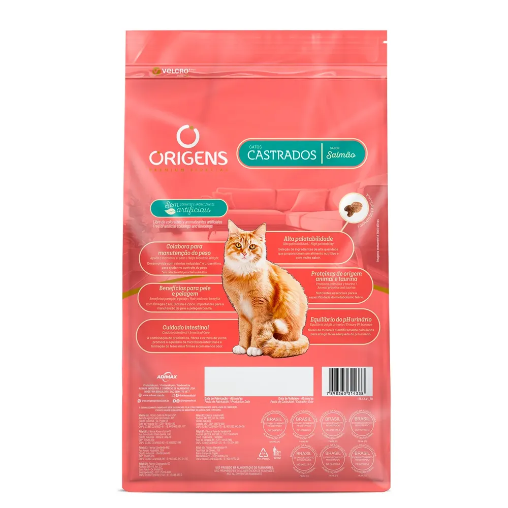 Ração Origens Gatos Castrados Salmão — foto 5