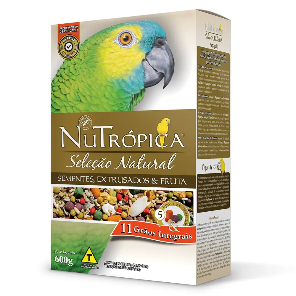 Ração Nutrópica Papagaio Seleção Natural