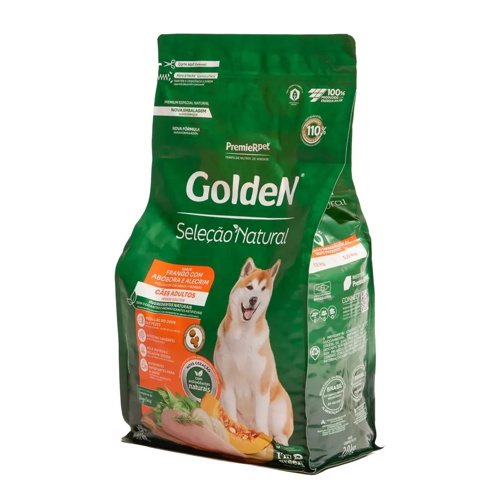 Ração Golden Seleção Natural Cães Adultos Frango, Abóbora e Alecrim — foto 3