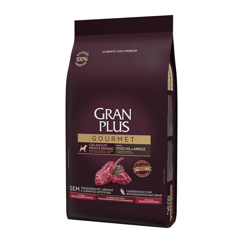 Ração GranPlus Gourmet Cães Adultos Médio e Grande Ovelha e Arroz — foto 2
